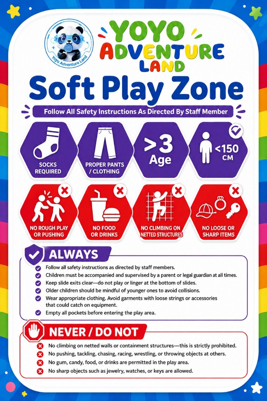 Soft Play Zone safety poster