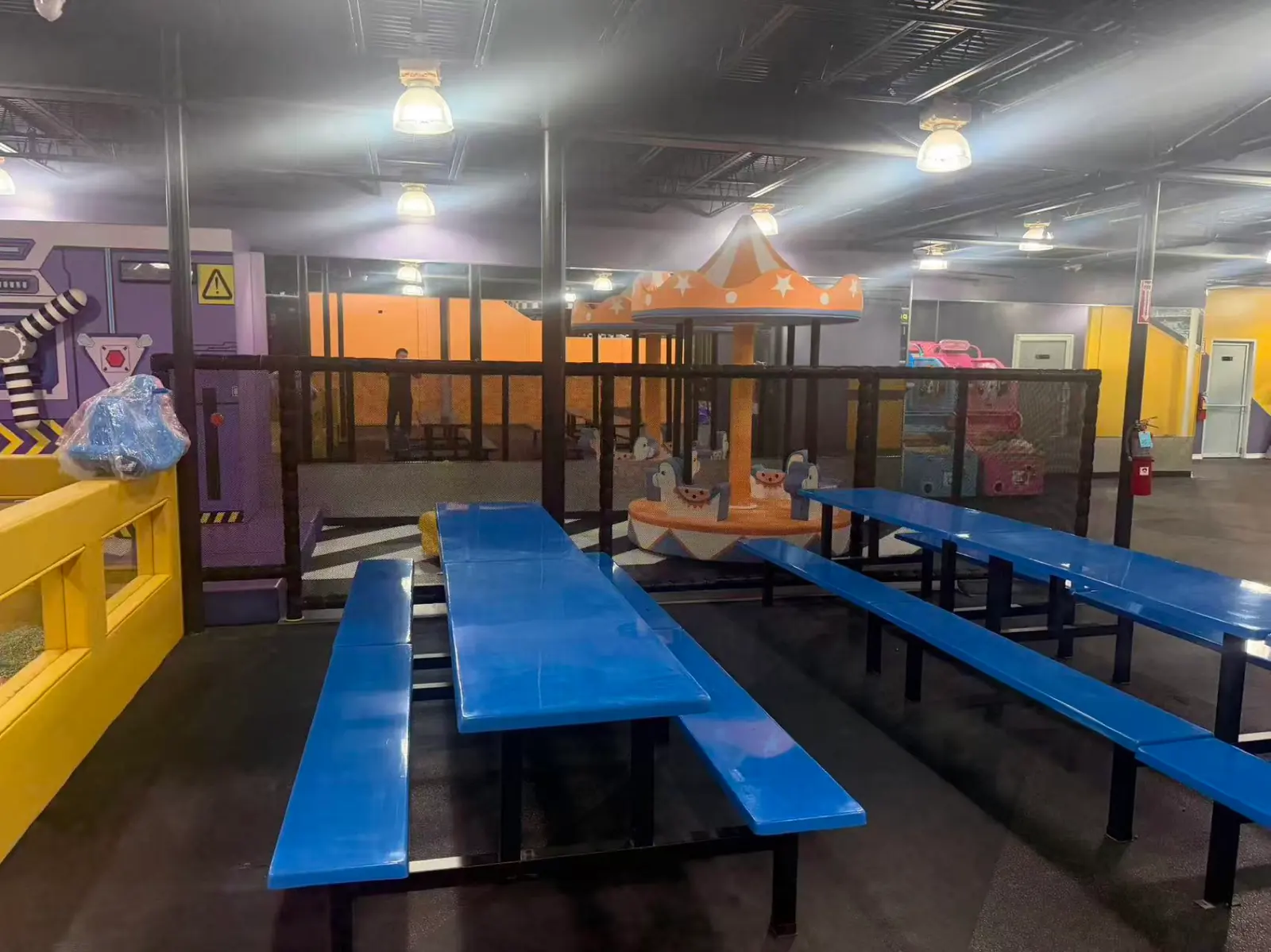 Birthday party tables set up at Yoyo Adventure Land